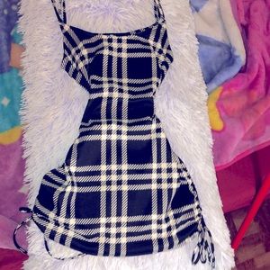 Plaid black\white🤍🖤mini vintage dress 👗